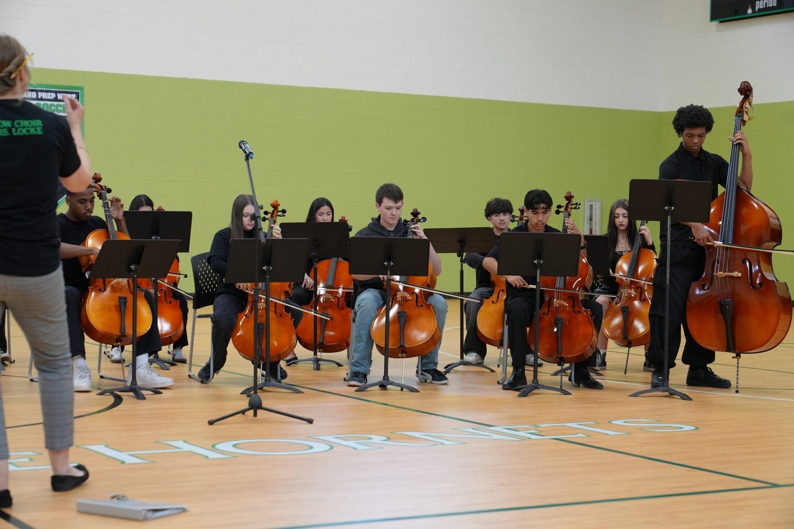 Highland Prep West strings students performing