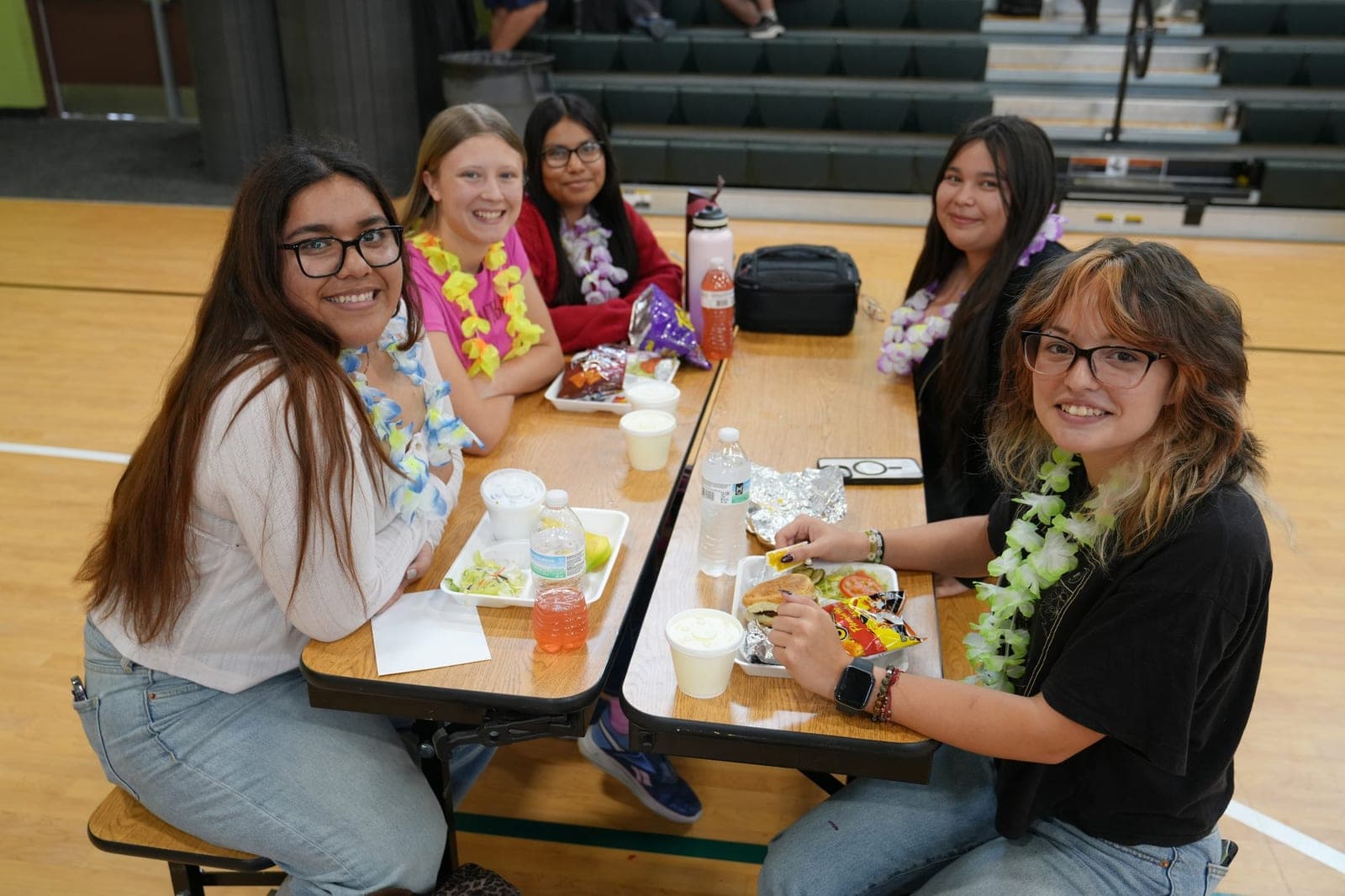 Highland Prep West students at a school community barbecue